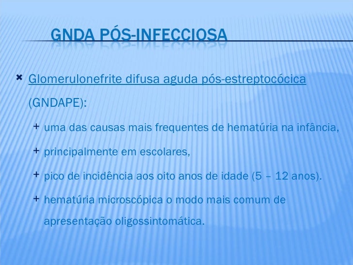 glomerulonefrite pediatria